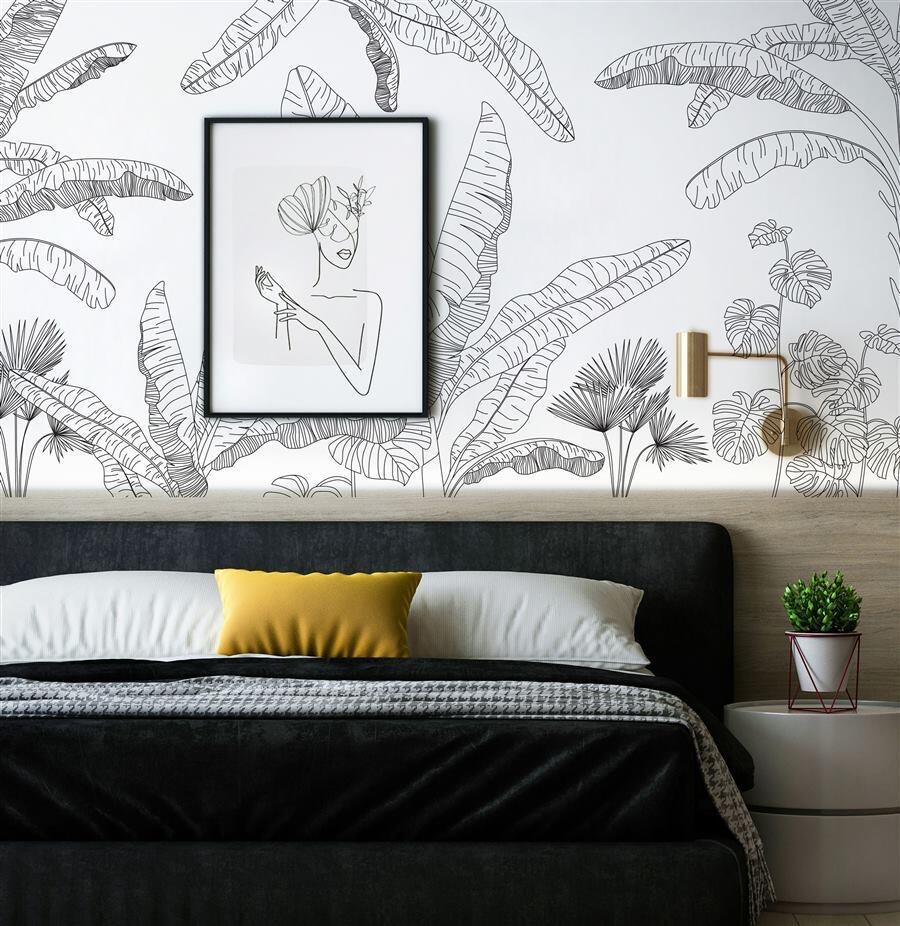 Banana Sketch floral wallpaper – The Wall Chronicles