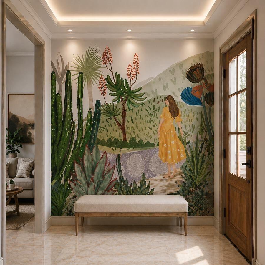 Cactus Trails floral wallpaper – The Wall Chronicles