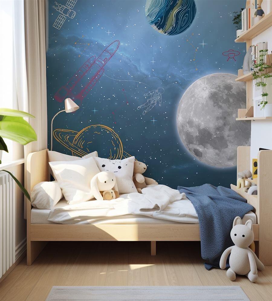 Deep Space kids room wallpaper – The Wall Chronicles