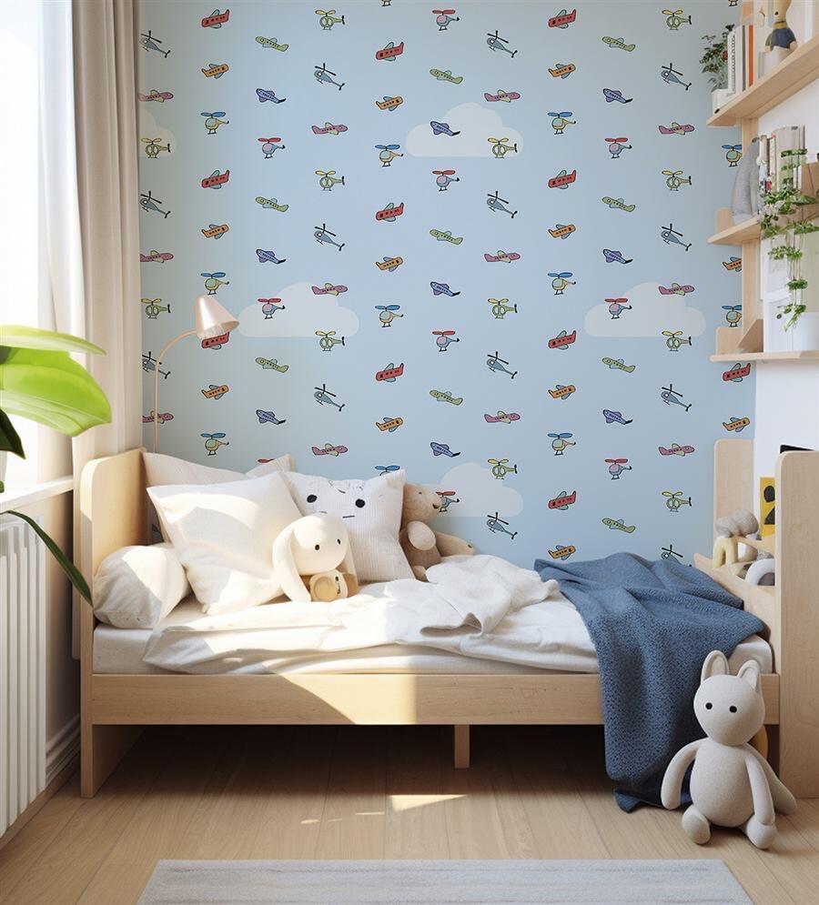 Helicopters kids room wallpaper – The Wall Chronicles