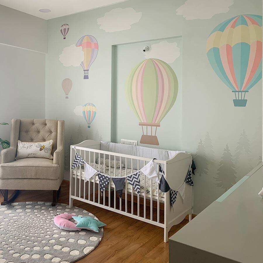 Hot Air Balloon Horizon kids room wallpaper – The Wall Chronicles