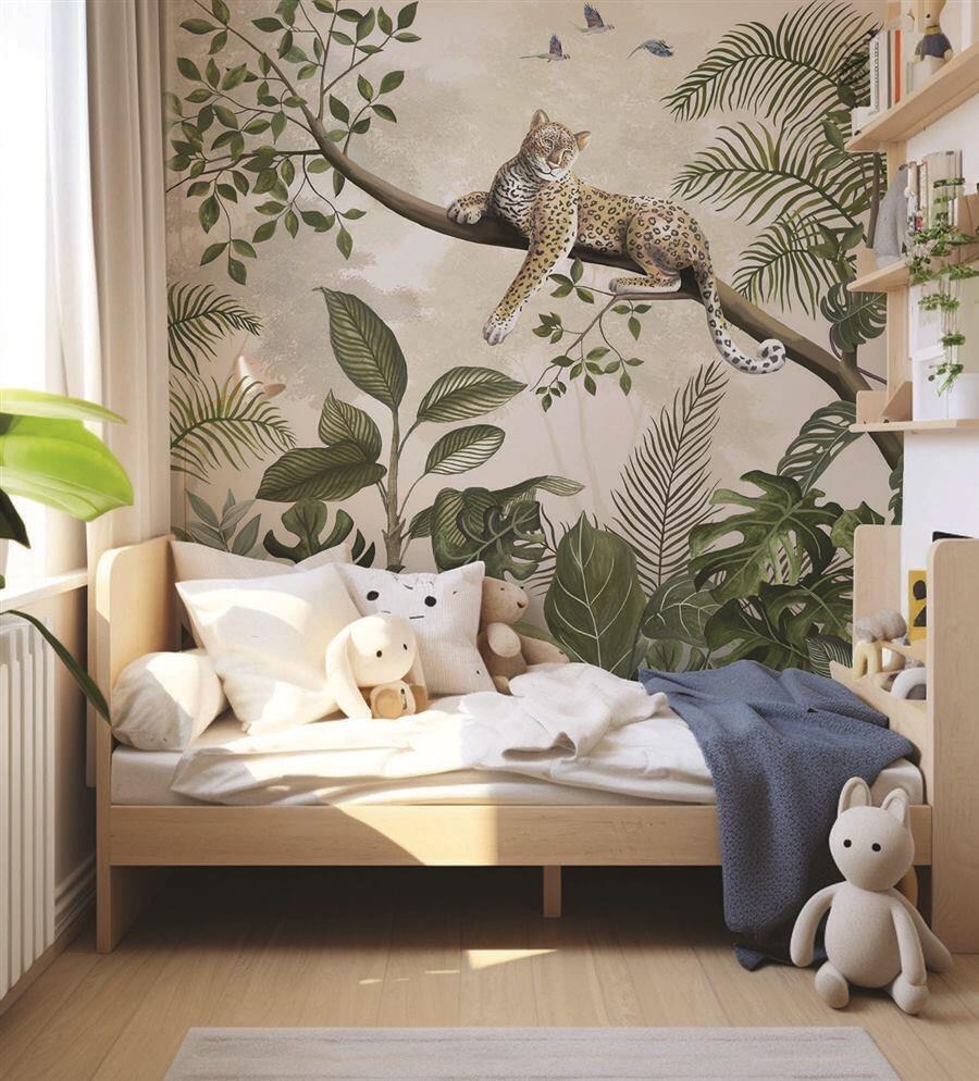 Leopard Lookout kids room wallpaper – The Wall Chronicles