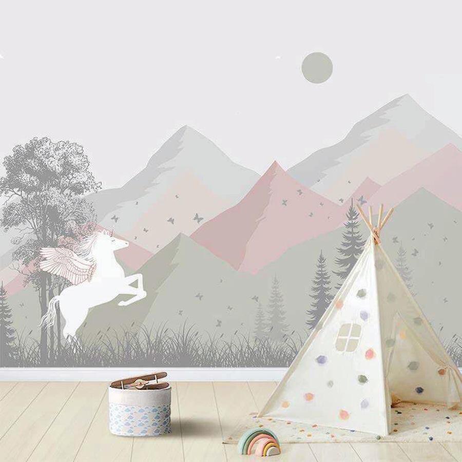 Unicorn Peaks kids room wallpaper – The Wall Chronicles