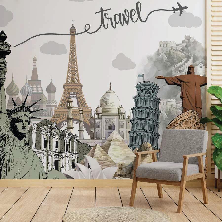 World Tour kids room wallpaper – The Wall Chronicles