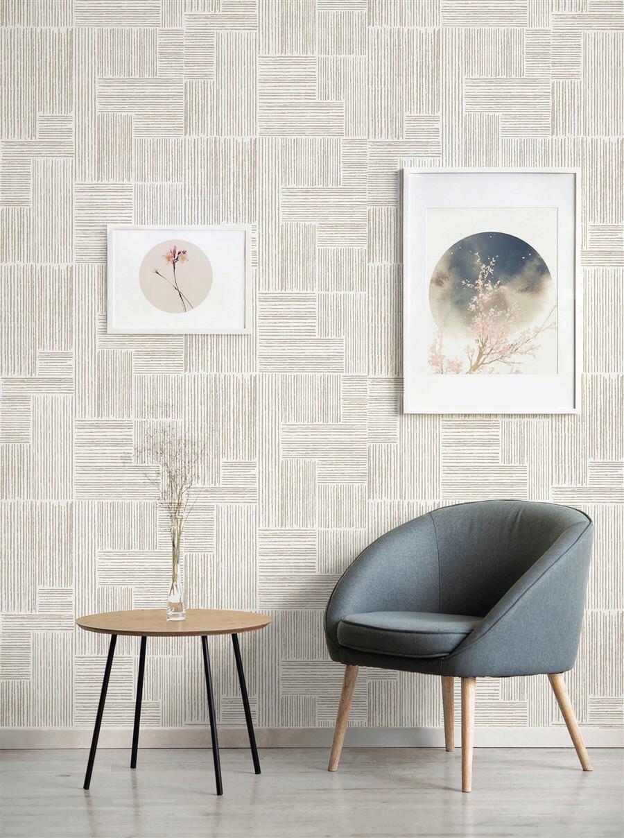 Crosshatch Block modern pattern wallpaper – The Wall Chronicles