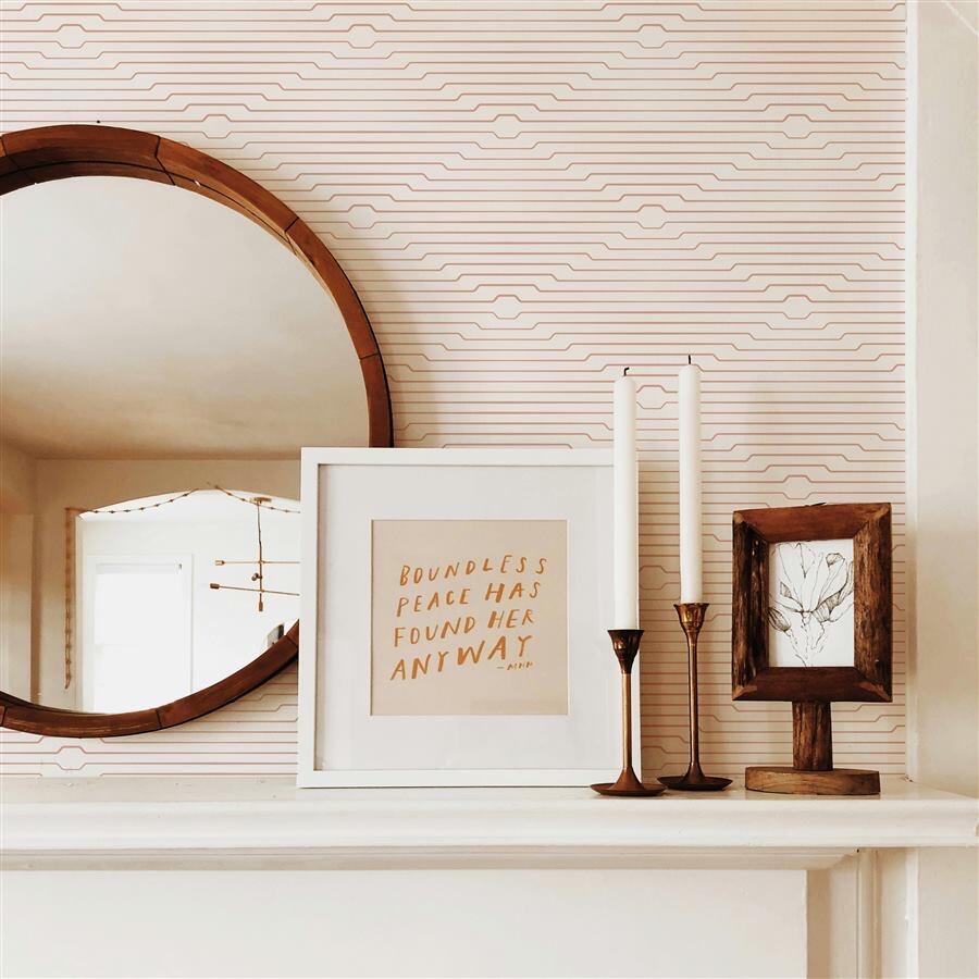 Terracotta Illusion modern pattern wallpaper – The Wall Chronicles