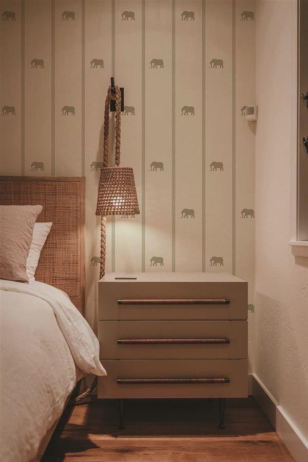Elephant Stripe bedroom wallpaper – The Wall Chronicles