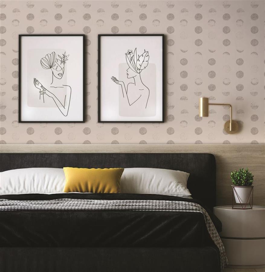 Lunar Polkas bedroom wallpaper – The Wall Chronicles