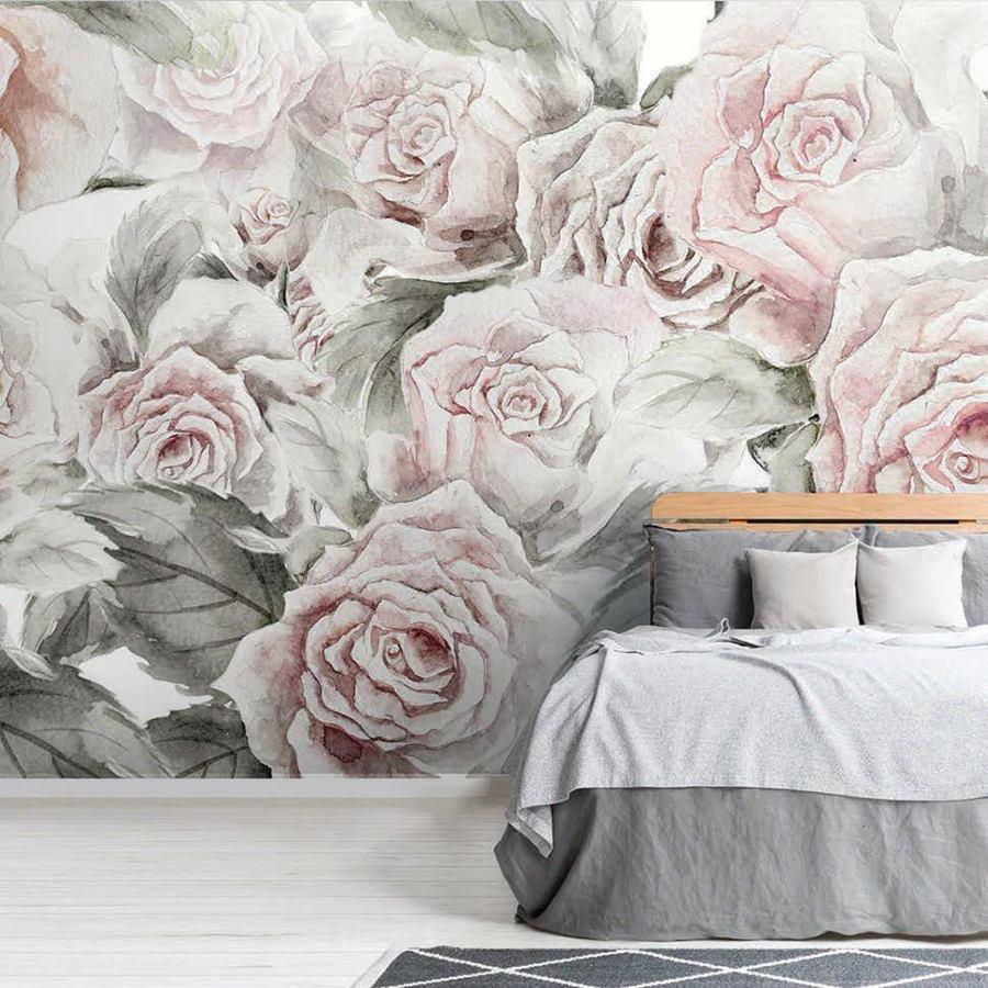Watercolour Roses bedroom wallpaper – The Wall Chronicles