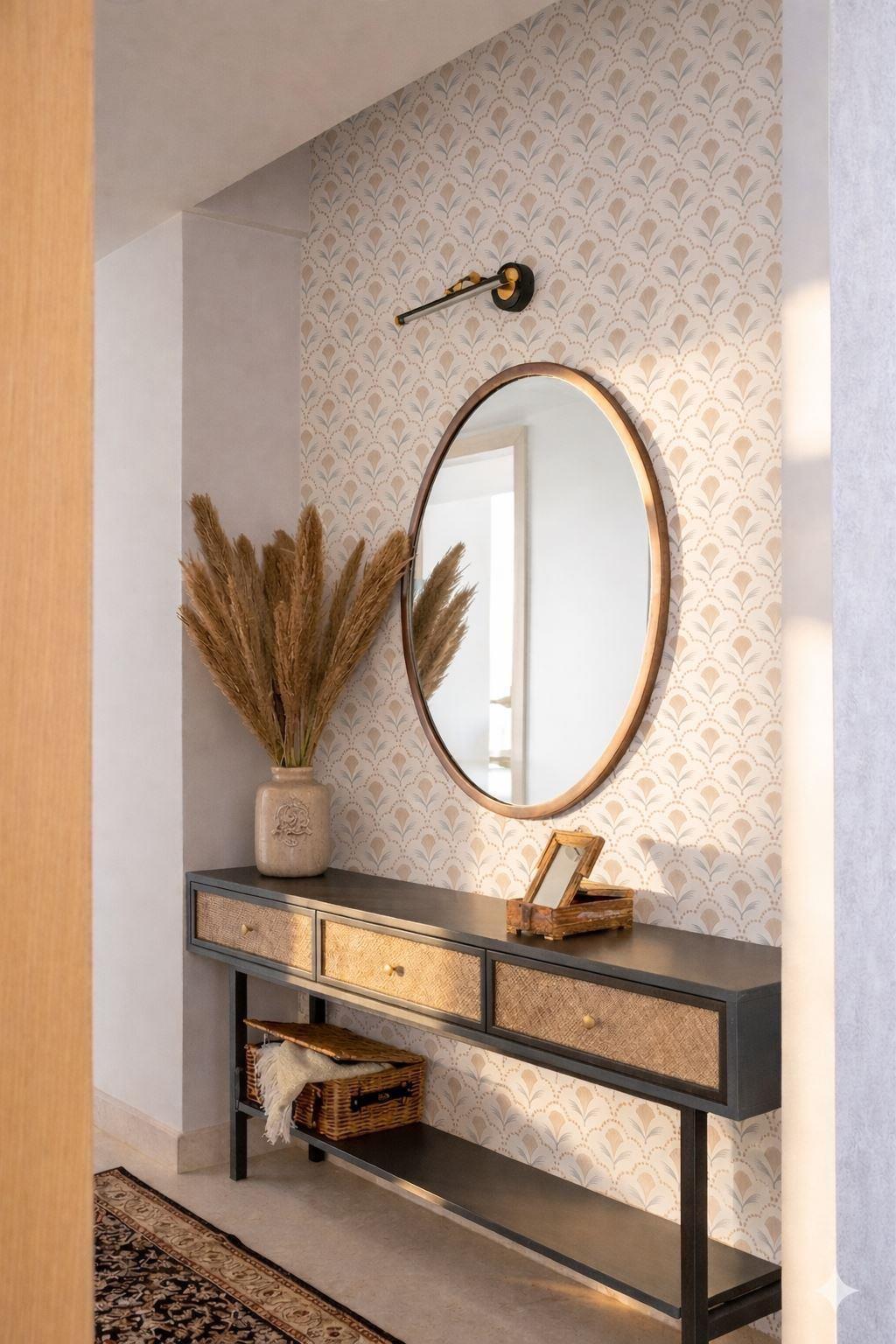 Deco Petals foyer wallpaper – The Wall Chronicles