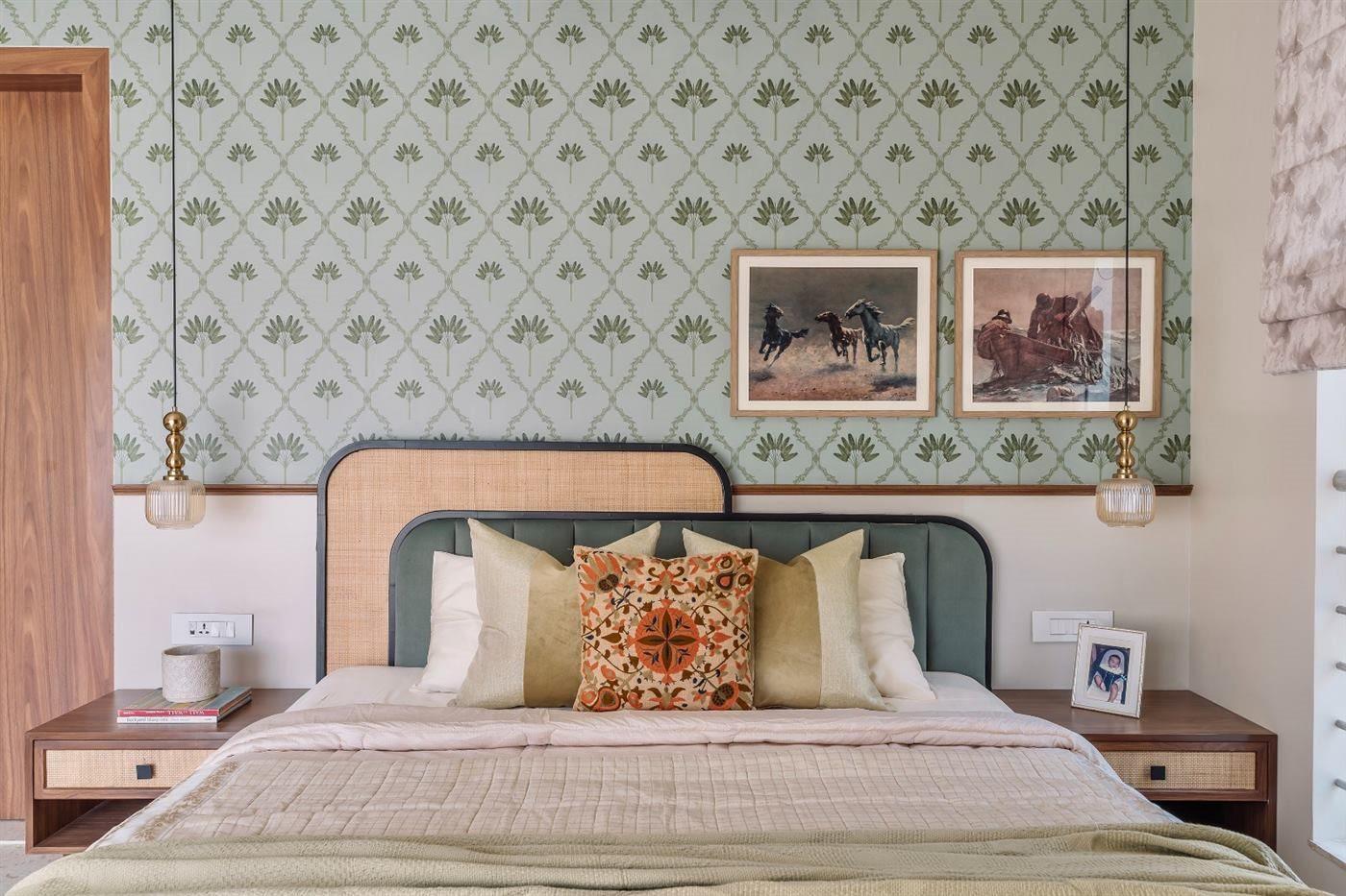 Custom botanical wallpaper for bedroom - The Wall Chronicles
