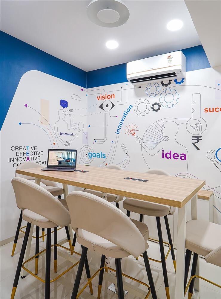 Investronaut commercial wallpaper installation