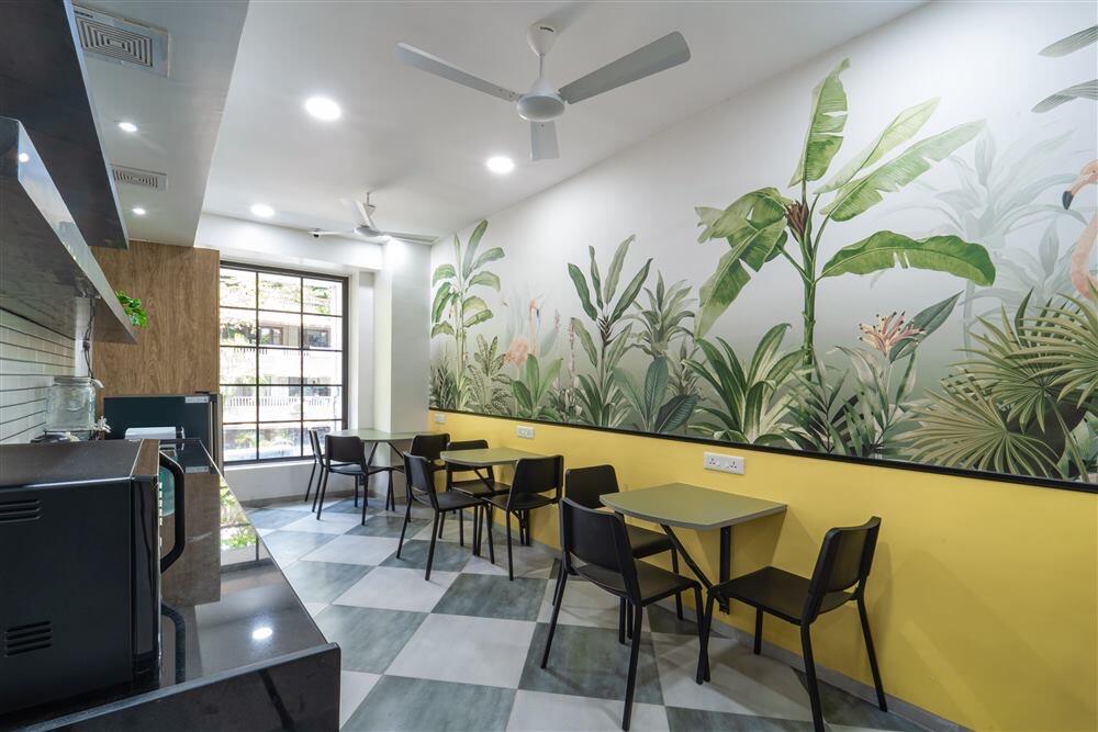 Investronaut commercial wallpaper installation