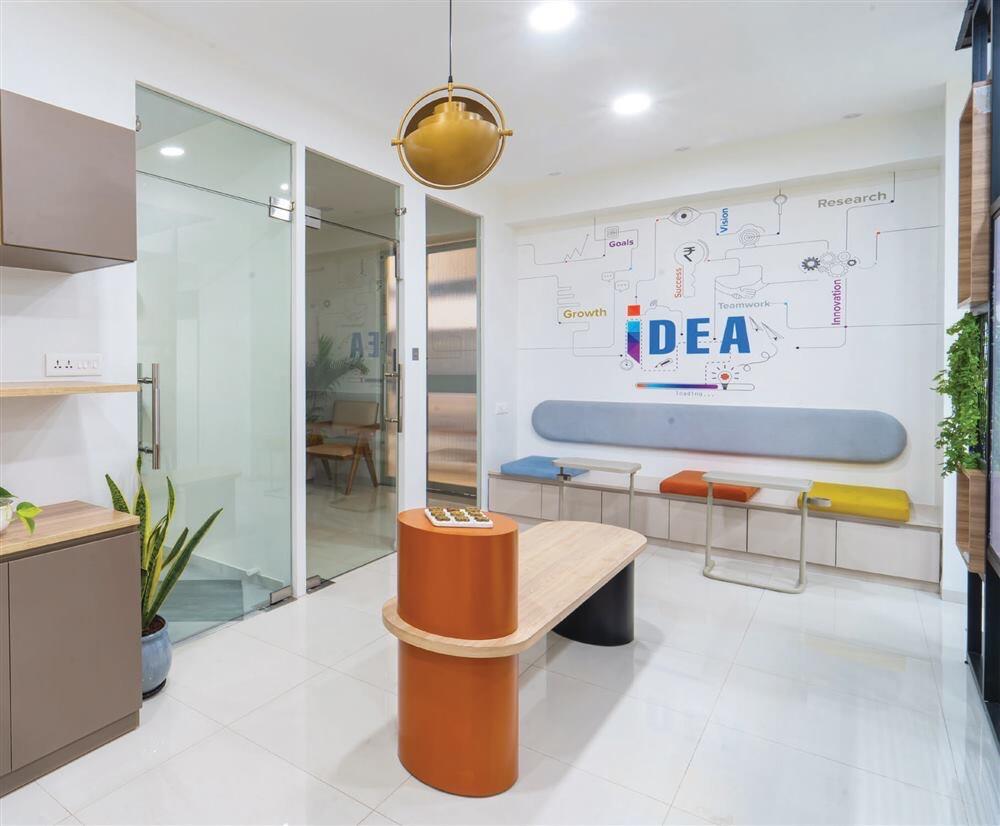 Investronaut commercial wallpaper installation