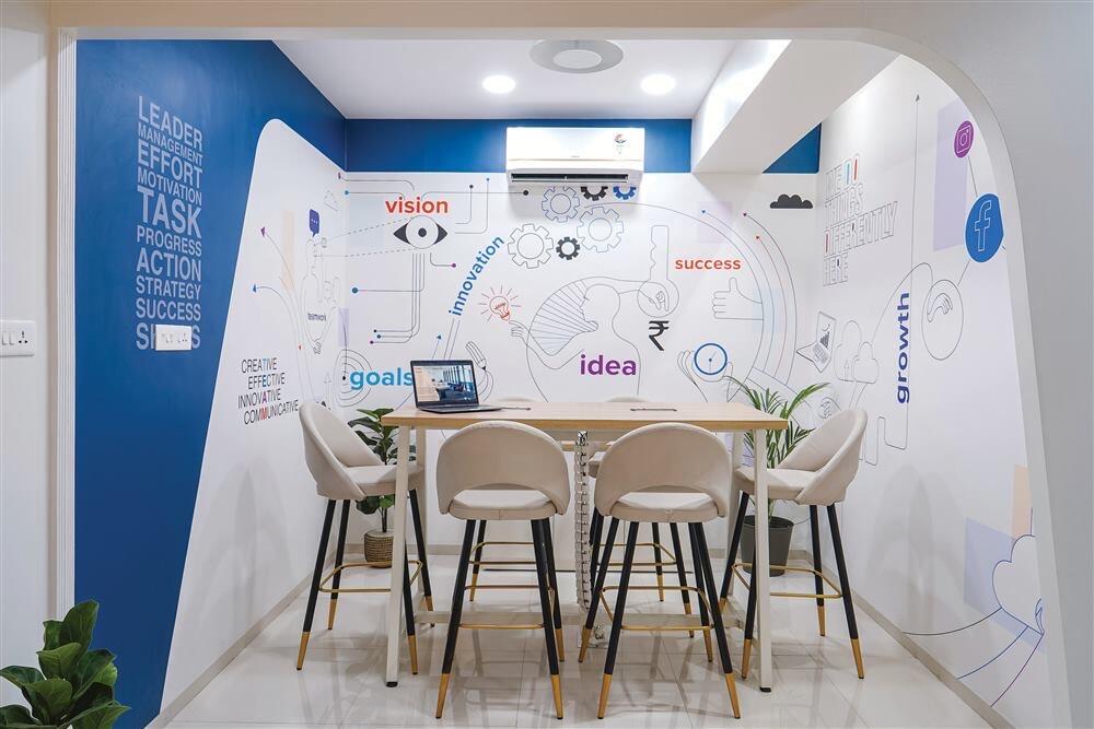 Investronaut commercial wallpaper installation