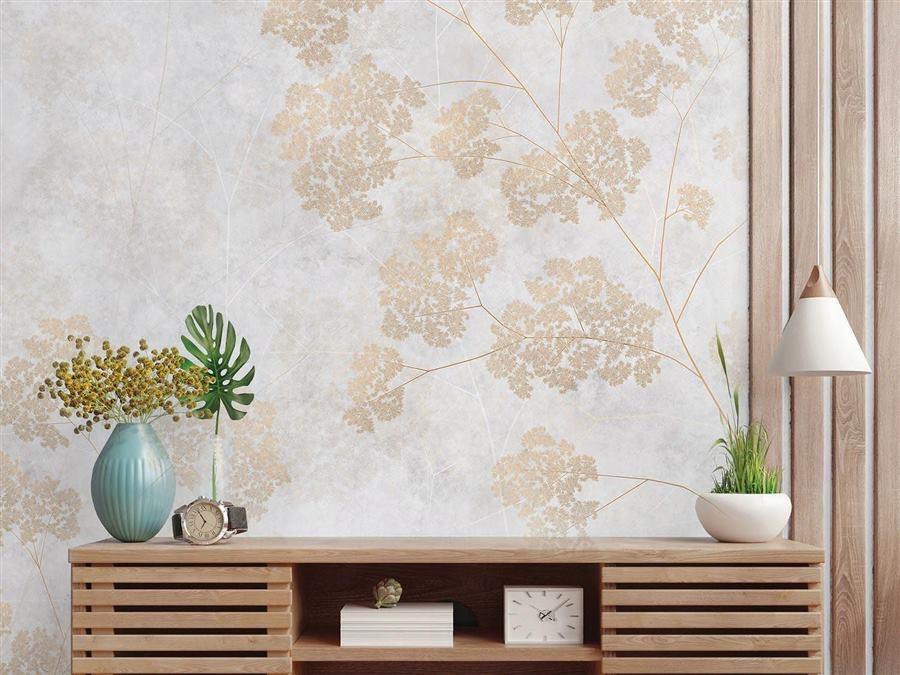 Gilded Foliage living room wallpaper – The Wall Chronicles