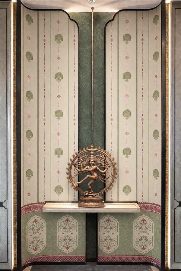 Peacock & Petals temple wallpaper – The Wall Chronicles