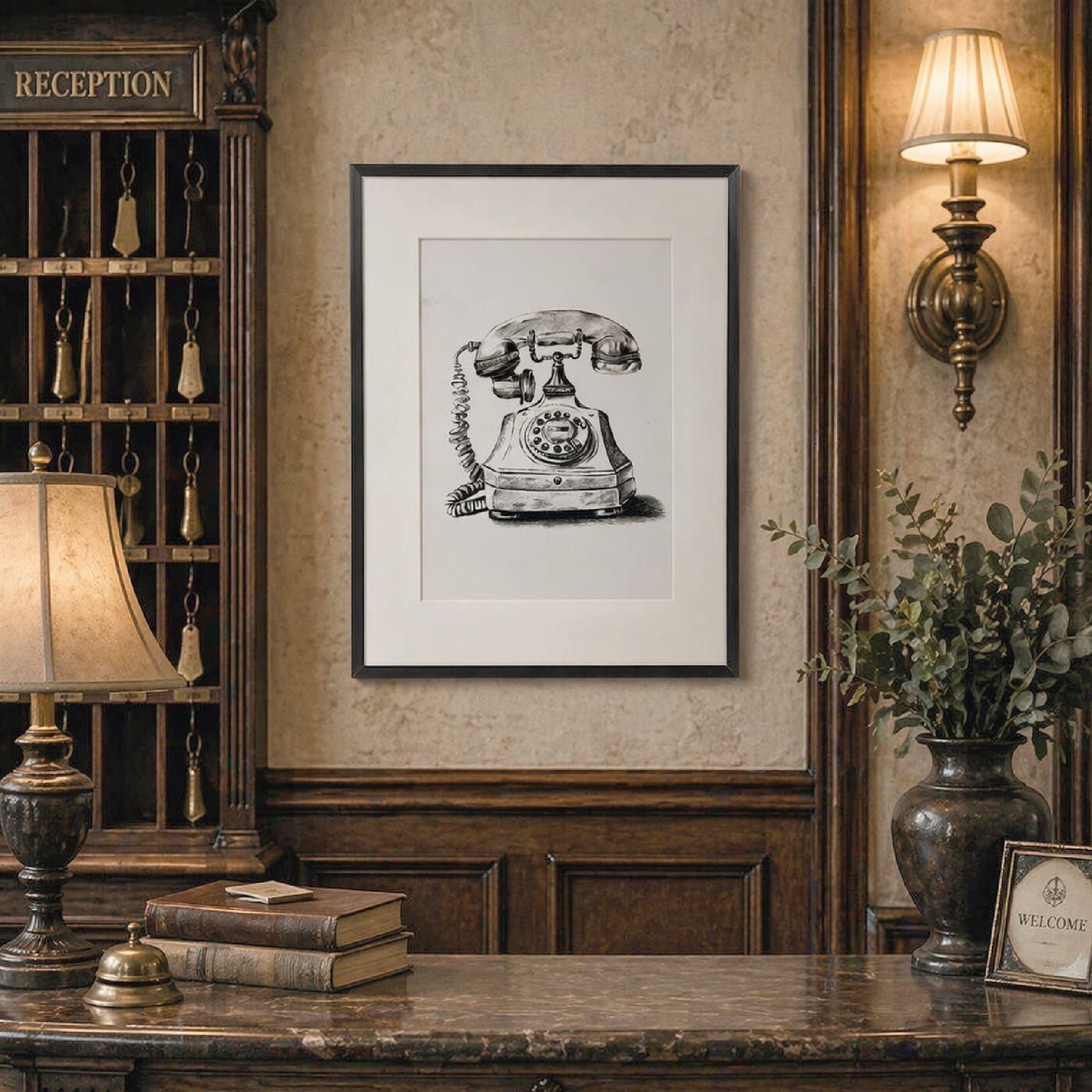 Rotary Telephone – art paper print