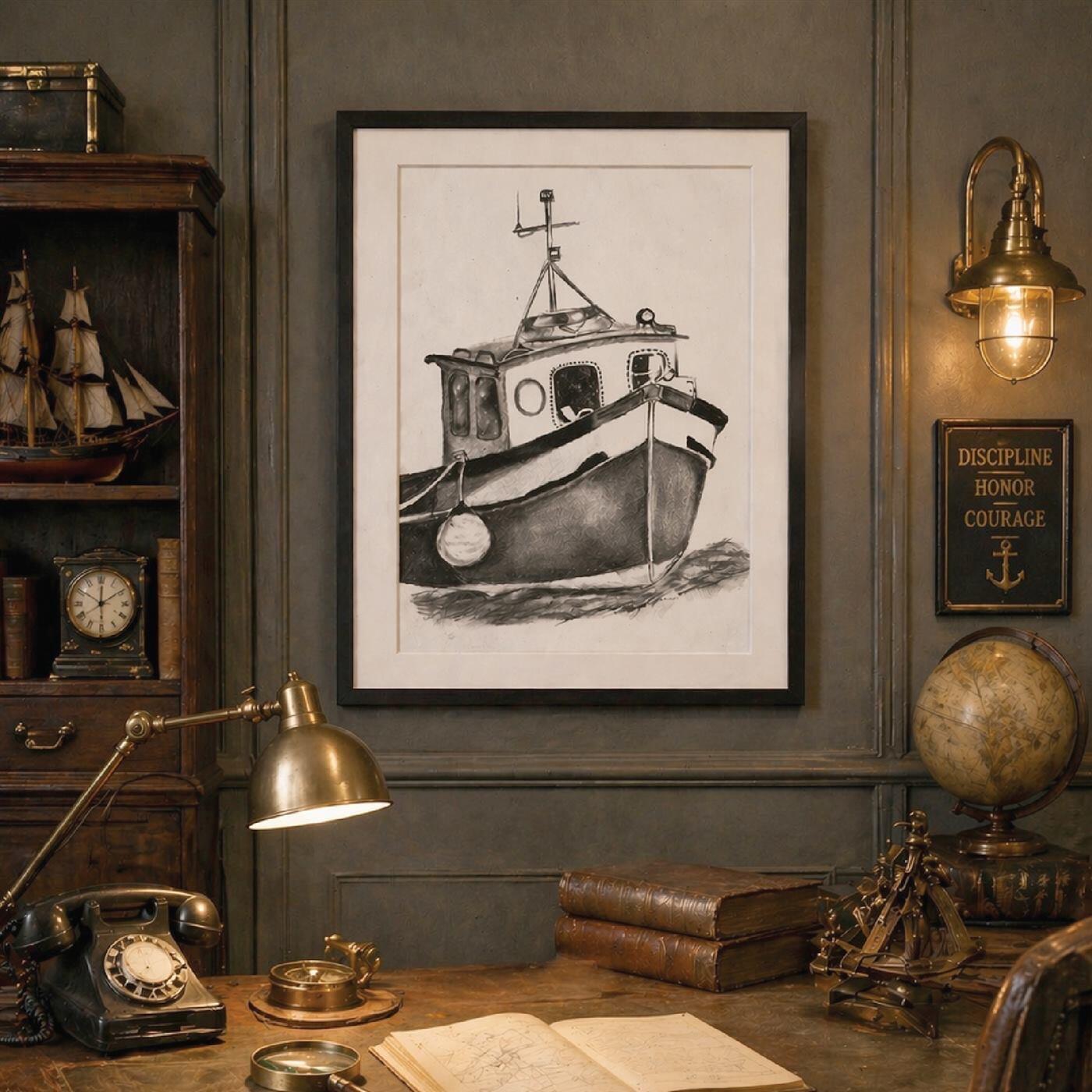The Fishing Boat – art paper print