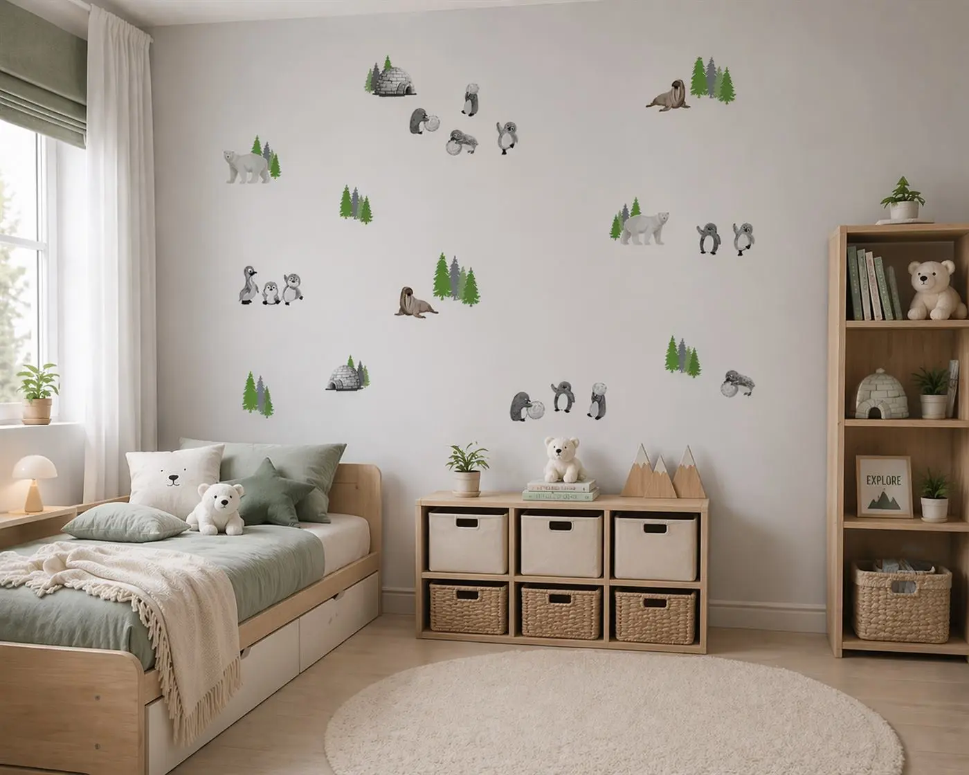 Penguins wall sticker set